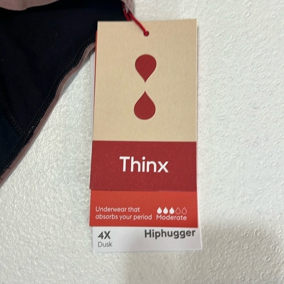 Thinx Hiphugger Sz 4X Period Underwear Bundle of 2 Dark Taupe NWT - Picture 4 of 9